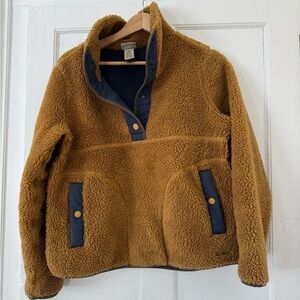 Women’s Cozy Sherpa Pullover Jacket - Camel Brown